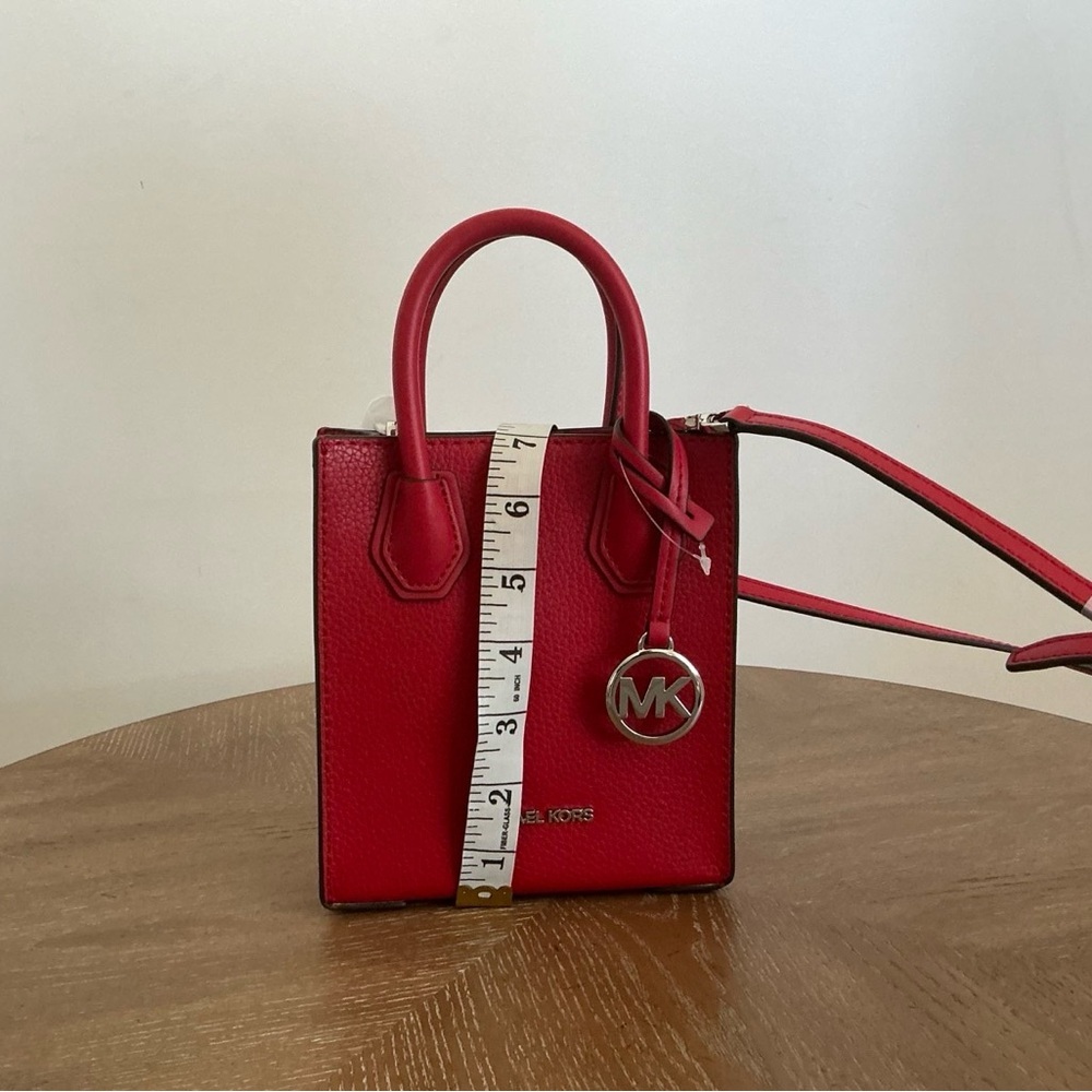 Michael Kors Mercer Extra-Small Pebbled Leather Crossbody Bag - Picture 6 of 7